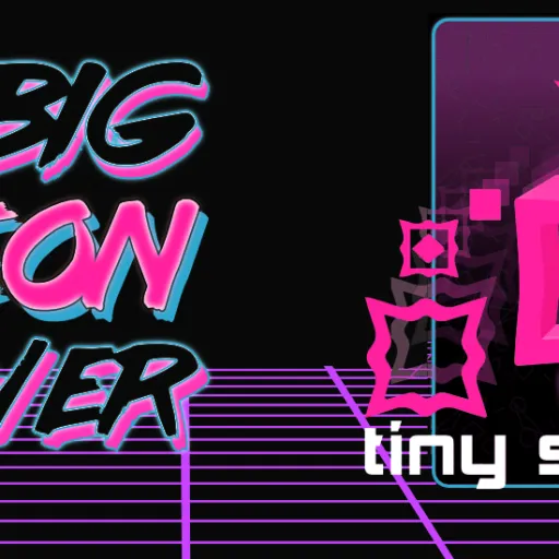 Big NEON Tower VS Tiny Square