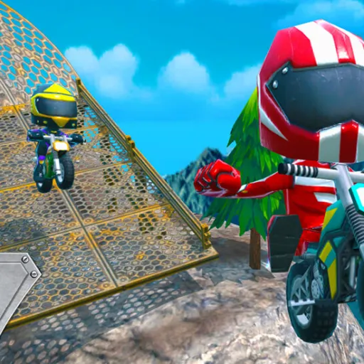 Crazy 2 Player Moto Racing