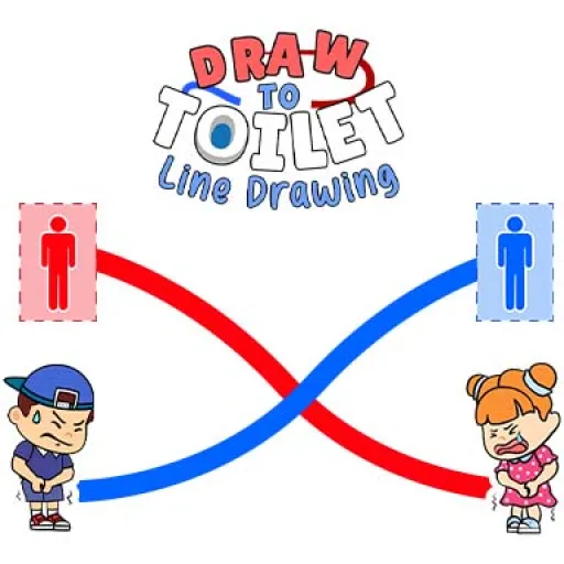 Draw To Toilet - Line Drawing
