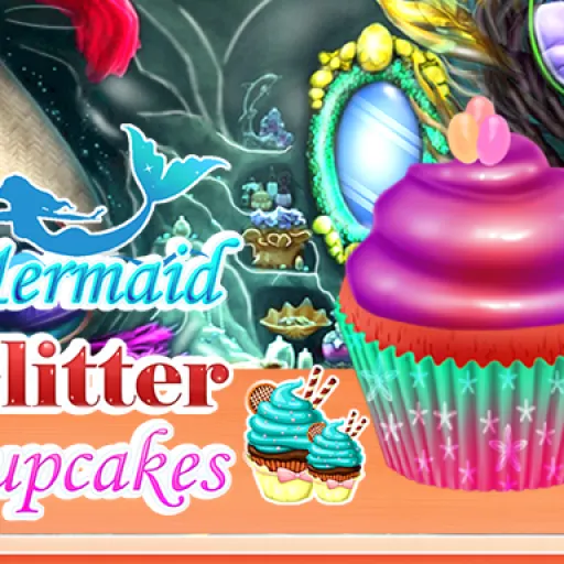 Mermaid Glitter Cupcakes
