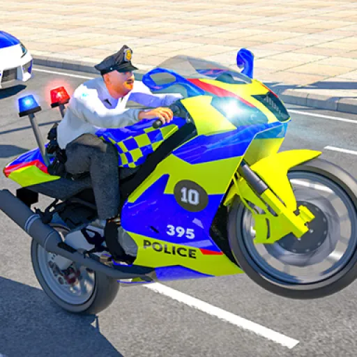 Police Bike Stunt Race Game