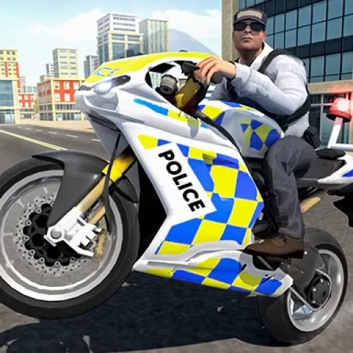 Police Chase Motorbike Driver