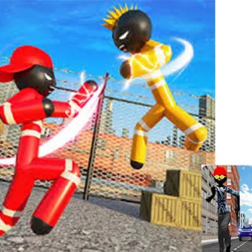 Stickman Police VS Gangsters Street Fight